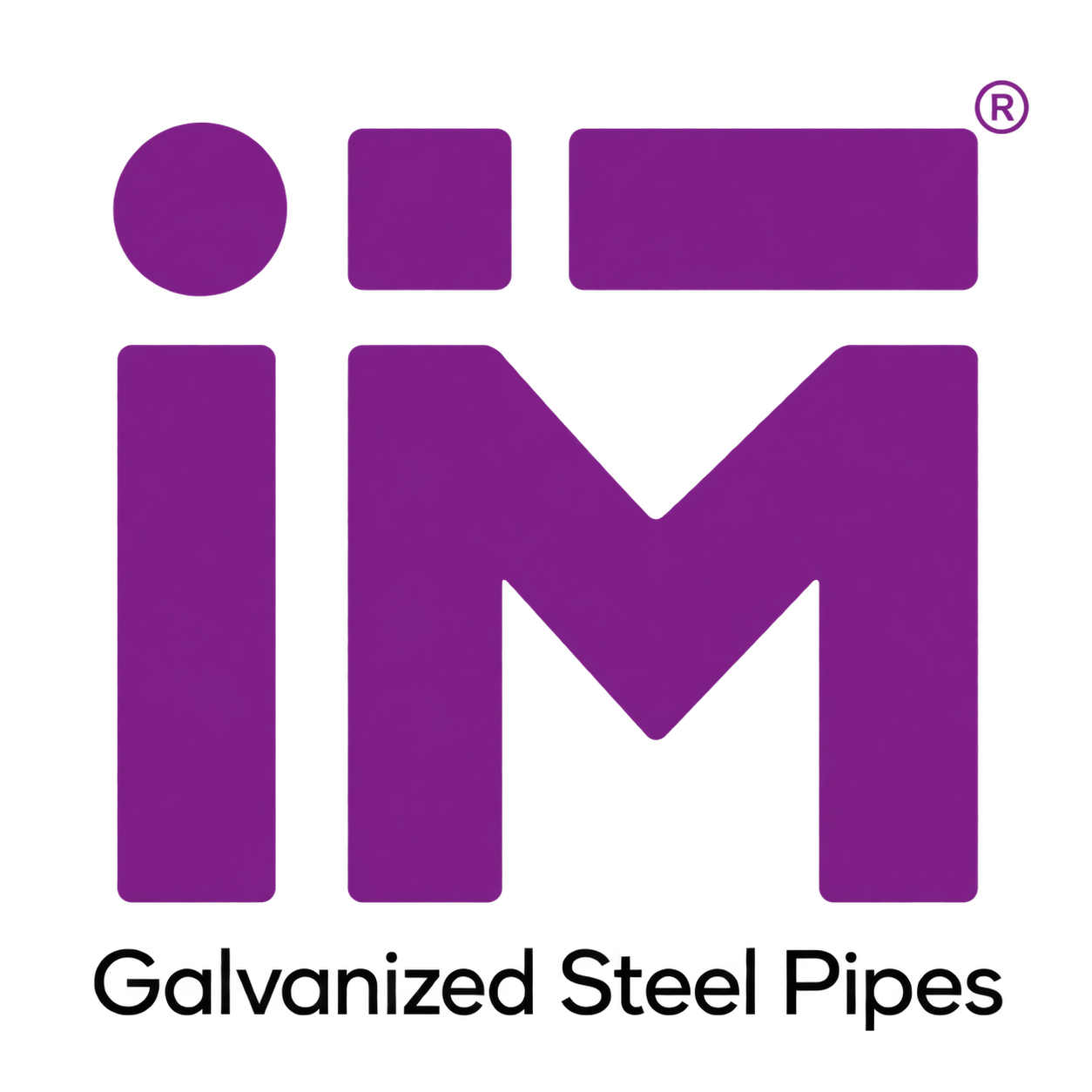 Purple iM Logo with Steel Pipe Tagline